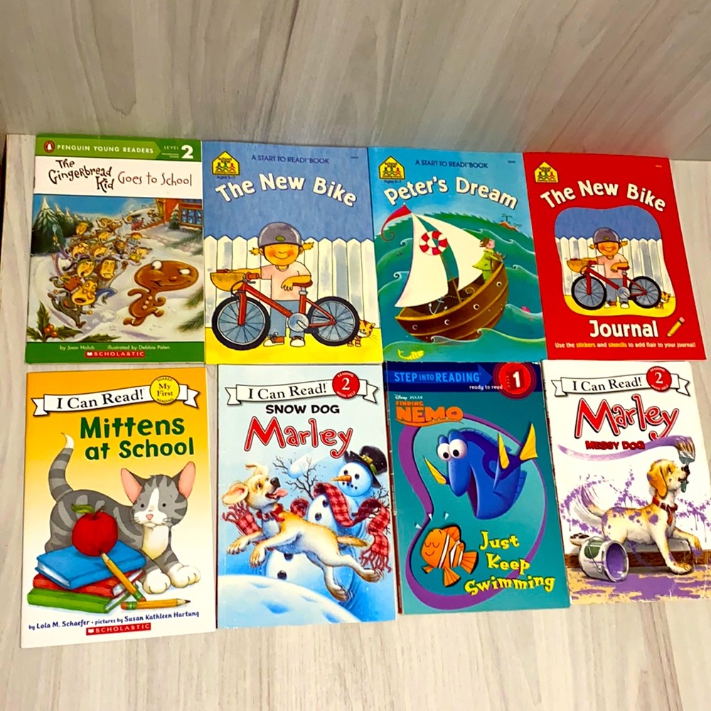 Kids Reading Books - Kinder-1st Grade